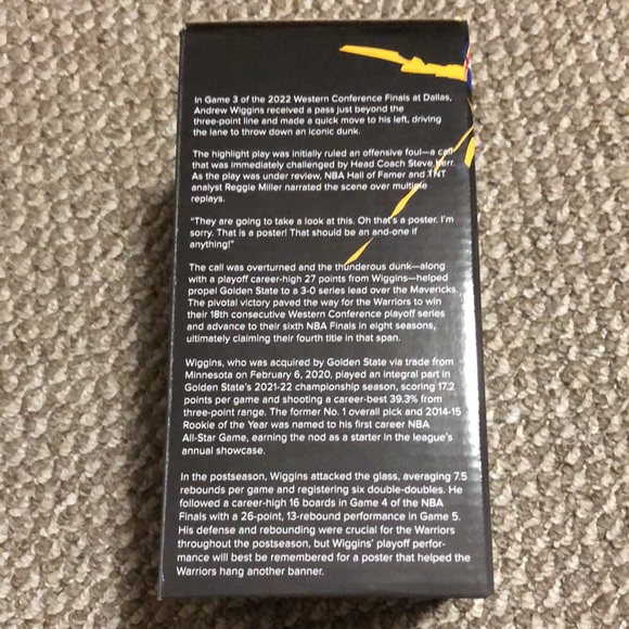 Warriors NBA Andrew Wiggins Posterized Limited Edition Bobblehead - Picture 3 of 4